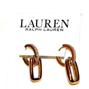 Lauren Ralph Lauren Gold and Silver Hoop Earrings